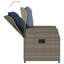 Chaise de patio inclinable en PE rotin gris avec pieds réglables standard-630435375-630435363