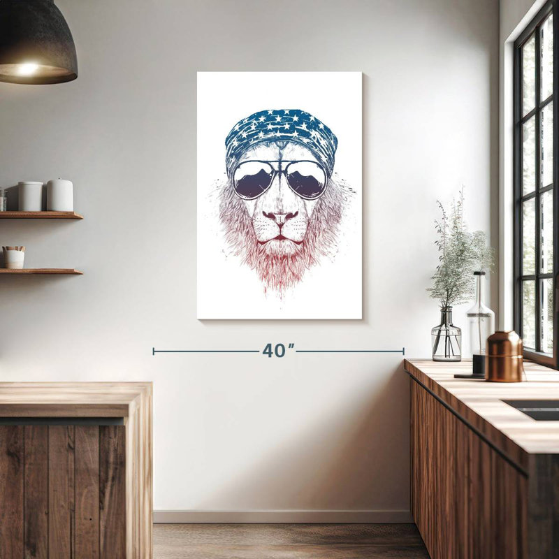 Brampt Wild Lion, 39" H x 26" W
