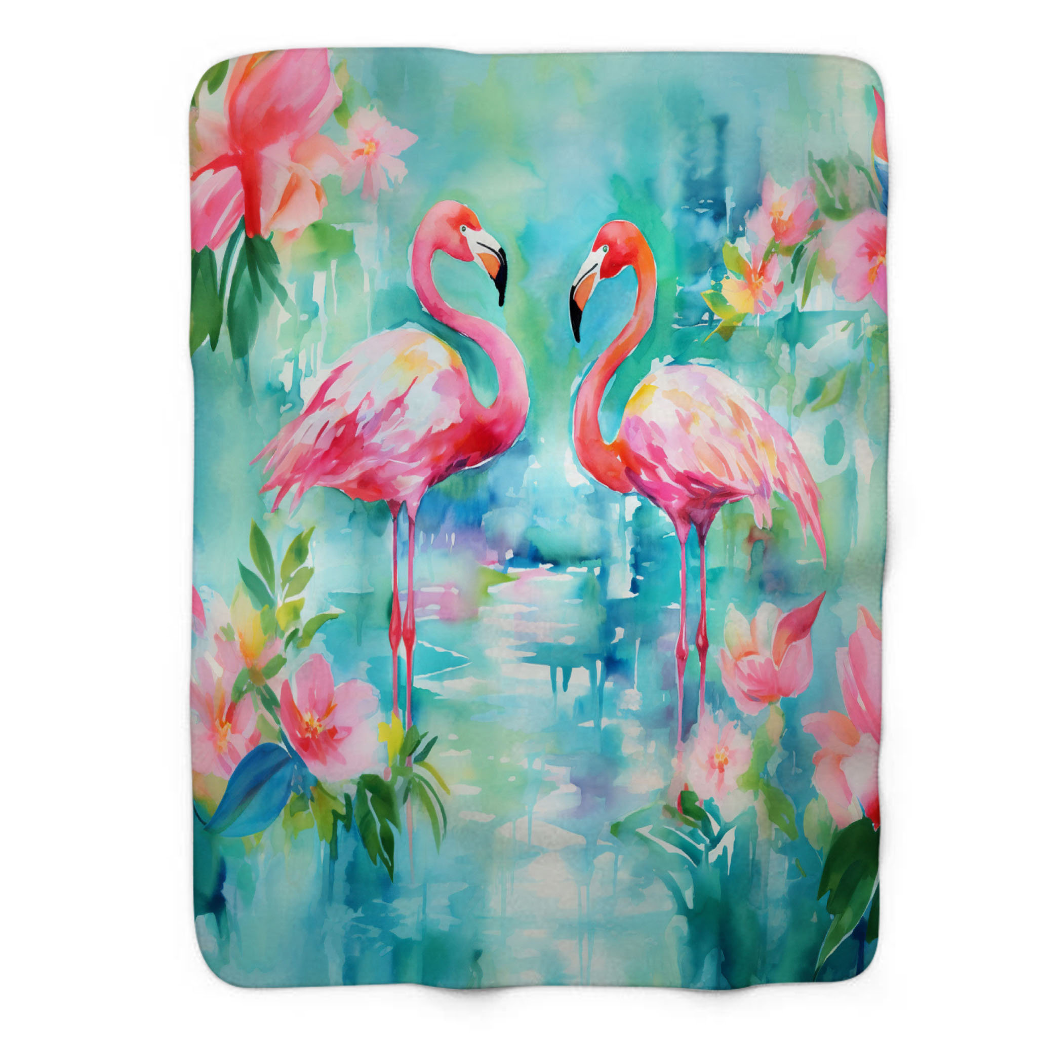 Creepy Flamingos Quilted Blanket NCU0PT452 main image 0
