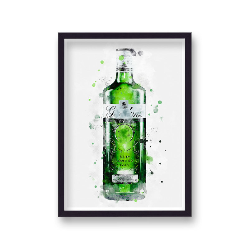 Gin Graphic Splash Gordon's Inspired by Vouvart - Single Picture Frame Print