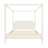 Queen Size Wooden Canopy Platform Bed with Headboard and Support Legs,Cream White-538355133-538355128
