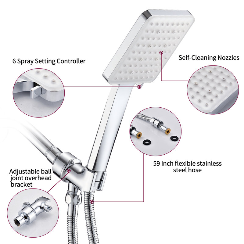 PROOX Handheld Shower Head 1.8 GPM GPM | Wayfair