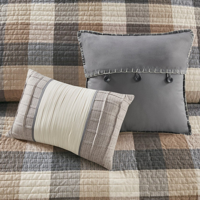 Ensemble de literie matelassée en polyester luxueux pour chalet rustique