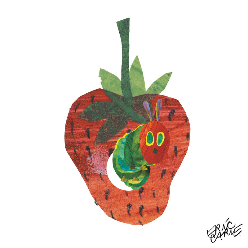 Over the Strawberry - Painting on Canvas, 61cm H x 61cm W