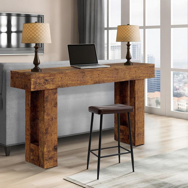 Console 63 pouces rustique Farmhouse, Burlywood