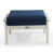 Structure blanche / coussin bleu marine est en rupture de stock
