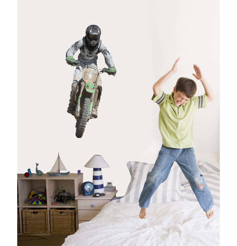 Décalcomanie murale motocross xiii, H 10,5 po x l 24 po