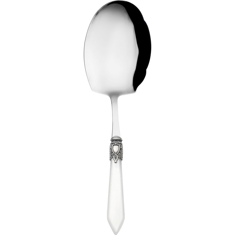 Oxford Stainless Steel Serving Spoon, White