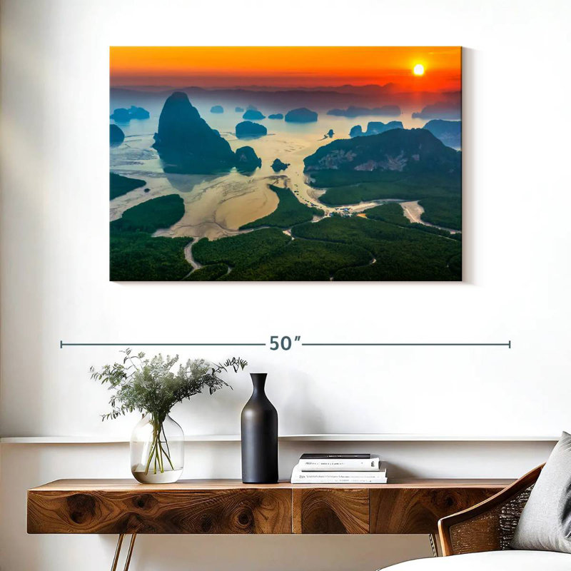 Lilie Phang Nga Bay Sunrise, H 26 po x l 39 po