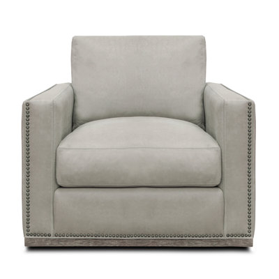 Fauteuil pivotant en cuir véritable Malibu