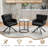 Modern Faux Leather Upholstered Swivel Armchairs with Tufted Back, Metal Legs-735429545