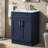 Eyrun 24" Blue Modern Single Bathroom Vanity With Ceramic Top