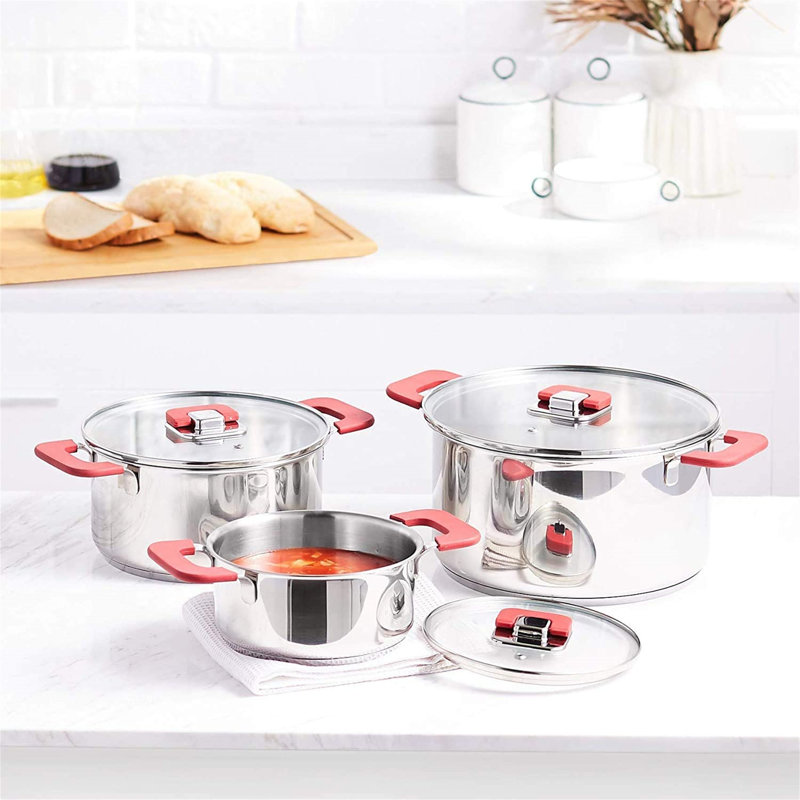 Besseris 3 - Piece Stainless Steel Cookware Set