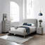 Commode rembourrée 4 tiroirs grise