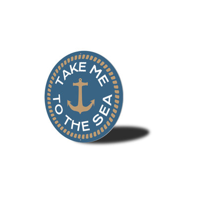 Panneau «Take Me To The Sea» en aluminium