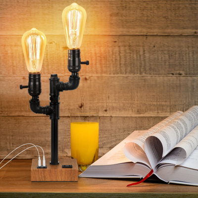 Lampe de table noire 13 po Antonietti