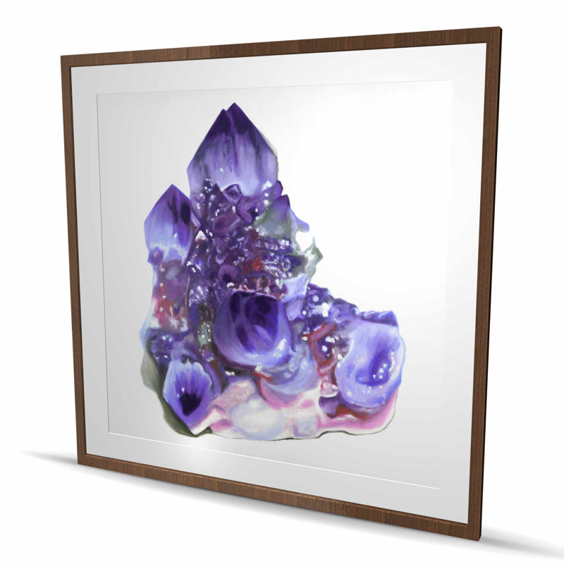 Améthyste - mauve, reproduction mat moderne encadrée pour la décoration intérieure