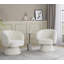 Chaise d'appoint pivotante en tissu crème-746449062