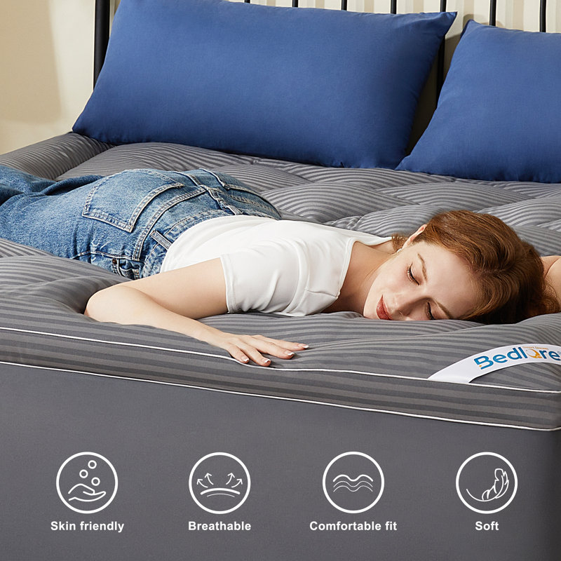 Surmatelas BEDLORE® Cloud, Très grand californien, Gris