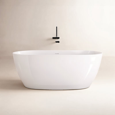 51" Freestanding Soaking Acrylic Bathtub