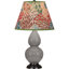 Small Double Gourd Accent Lamp - Sangria, Deep Patina Bronze - Lavender, Plum Shade-583633462-583633420