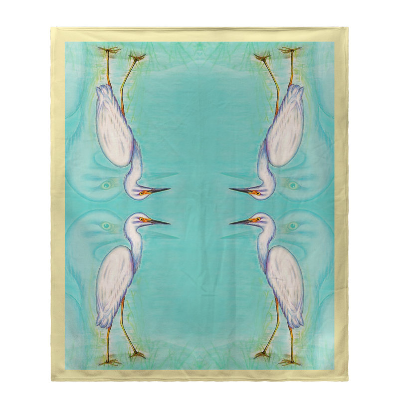 Jeté aigrette snowy