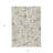 3' X 5' Ivory Brown And Green Floral Washable Indoor Outdoor Area Rug
