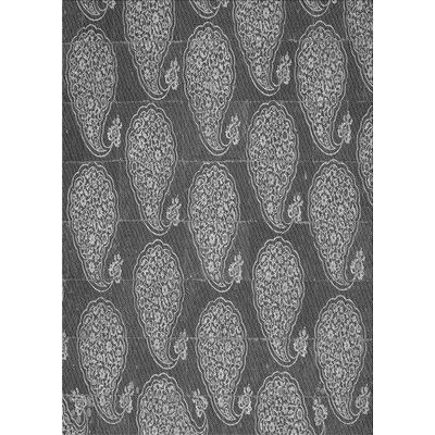 Paisley Wool Gray Area Rug -  East Urban Home, 9125D4B078A54478AEA74CA907624321