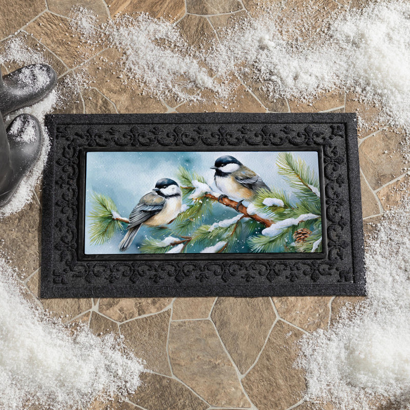 Tapis d'hiver Winter Chickadee Friends Sassafras