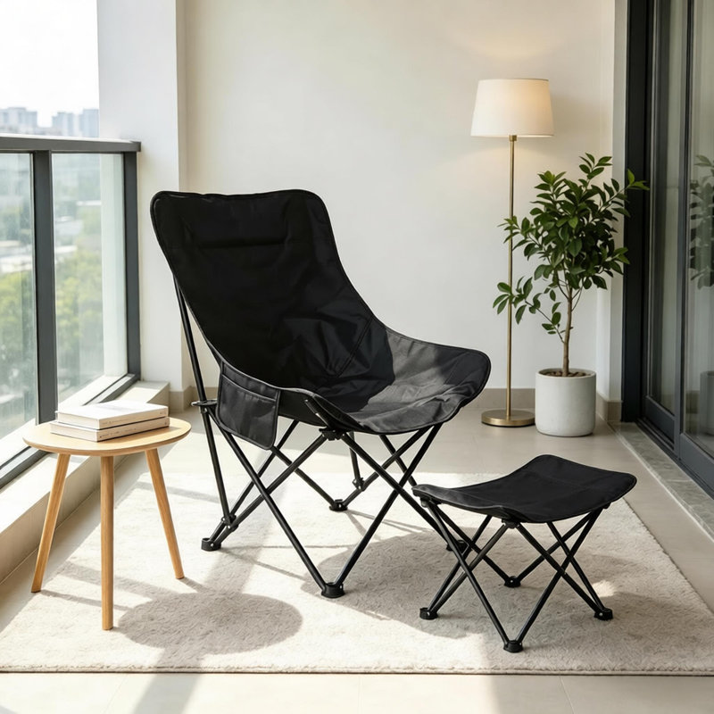 Chaise berçante d'extérieur relaxante, chaises de plage pliantes, chaise basse de plage et de camping pour adultes