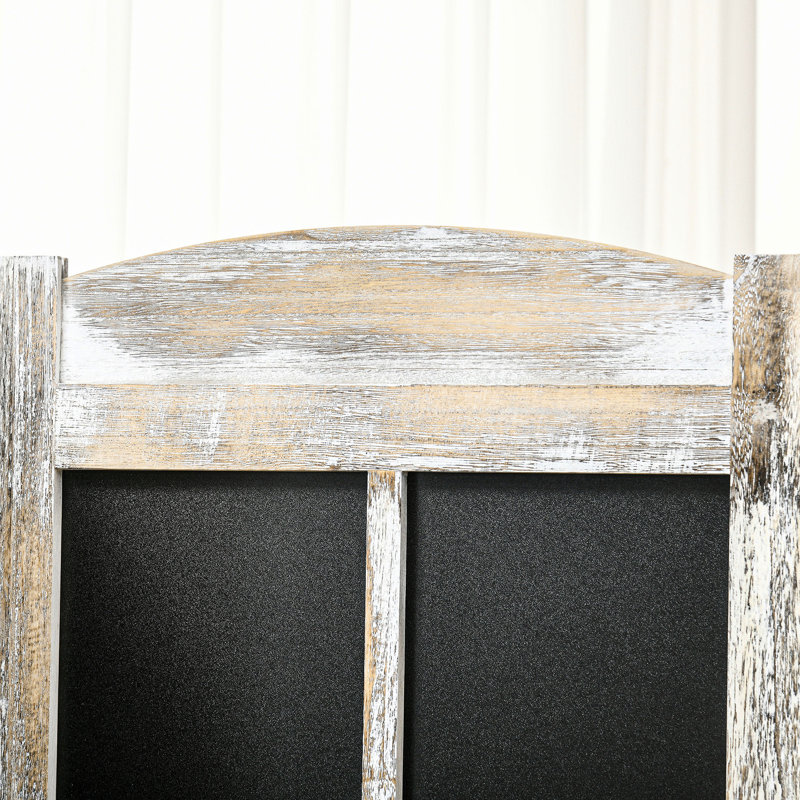 Cloison d'intimité de style haut, 4 panneaux de 5,6 pi avec planches noires, cloison portative en bois pour cloisons pliantes Home Peace,