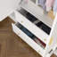 Armoire-penderie moderne autoportante de 63 po de largeur avec miroir, 4 portes et 2 tiroirs, tablettes fixes-45630867