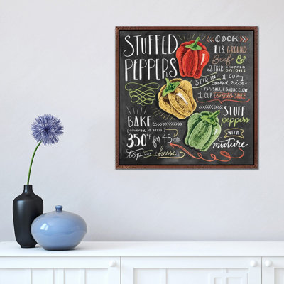 Stuffed Peppers Recipe - Print on Canvas