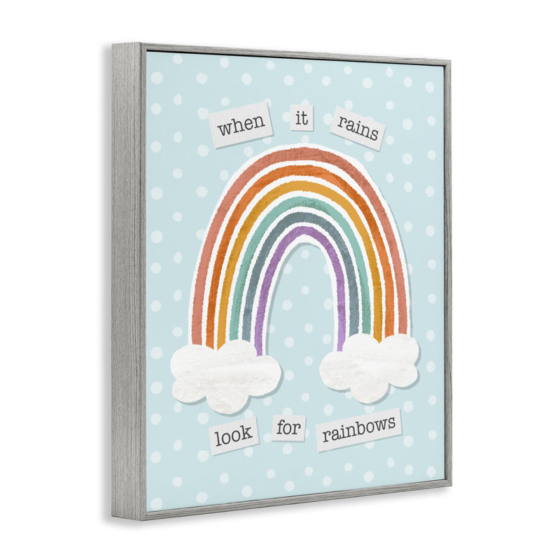 «When It Rains Look For Rainbows», estampe numérique, conception de Jilly Jack Designs, H 30 po x l 24 po