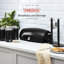 Swan Townhouse Set of 3 Kitchen Storage Canisters for Tea, Coffee, and Sugar with Pull Chrome Handles, Airtight Lids, Colour Coated Iron and Chrome Accents, 1.6L-113753739