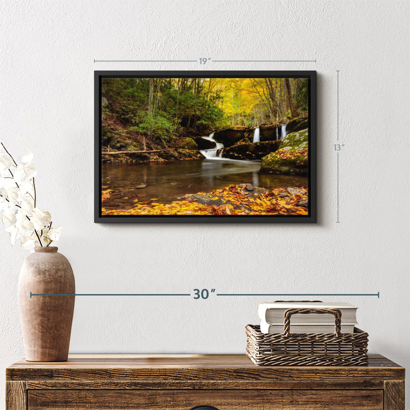 «Smoky Mountains Waterfalls Wall Art», H 13 po x l 19 po