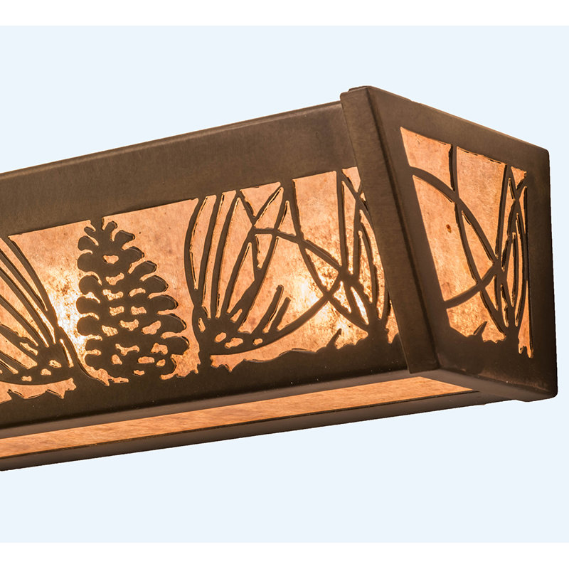 Rustic Lodge 4 - Light Bath Bar, Antique Copper, Silver