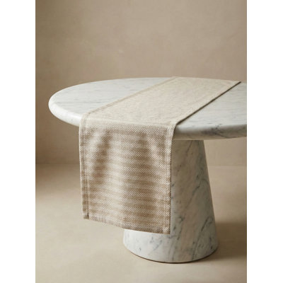 Classic Grey Marina Stripe Indoor Outdoor Table Runner 14x72