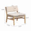 Chaise longue OMI en acacia et coussin