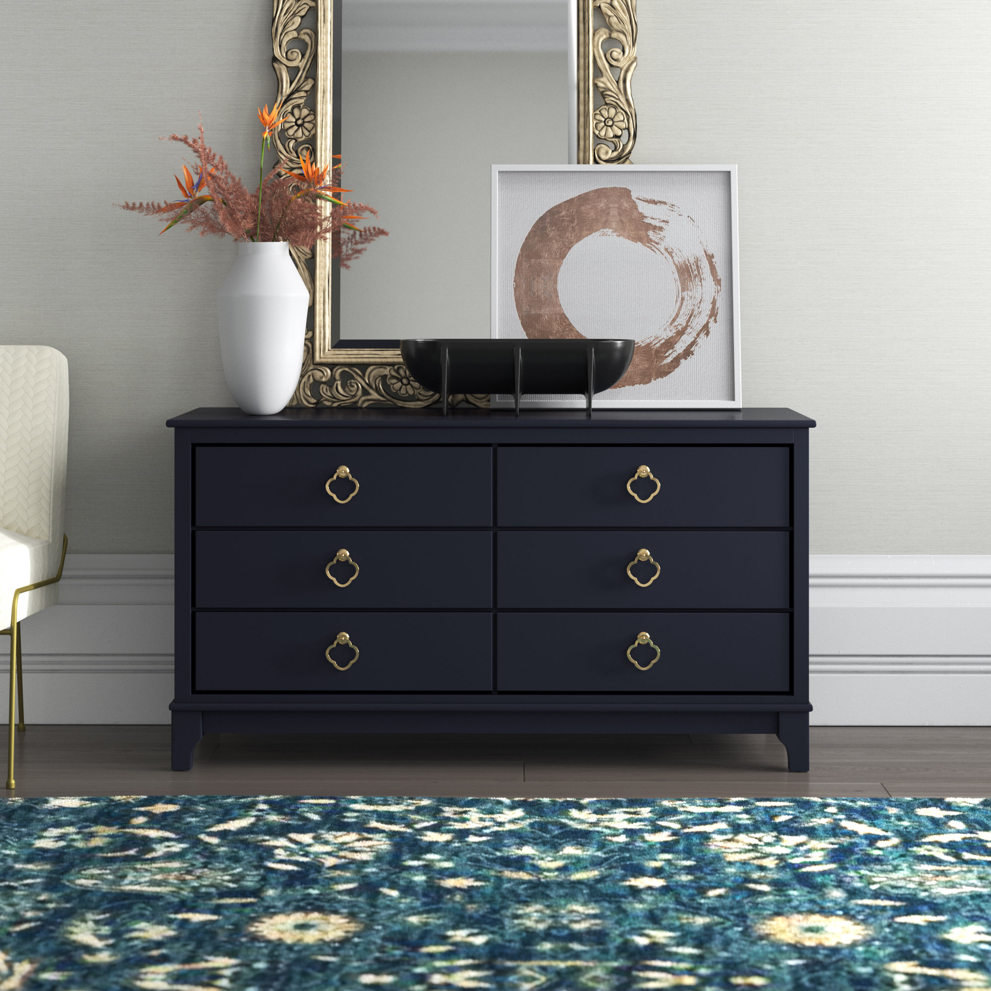 Willa Arlo Interiors Velasco 6 Drawer 50'' W Double Dresser & Reviews |  Wayfair