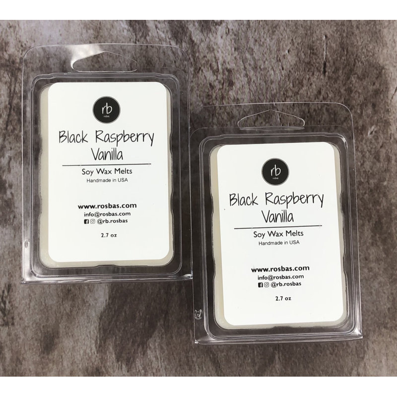 Black Raspberry Vanilla Scented Soy Wax Melts -Hand Poured, Long Lasting, Clean burning , 2