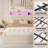 Queen Upholstered Platform Bed with 4 Drawers, Adjustable LED Light & Charging Station, No Box Spring Needed-1313956498-1323335372
