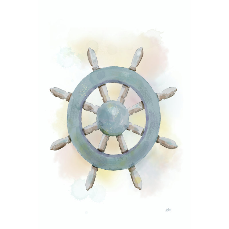 Ship's Wheel - Wrapped Canvas Painting, 91cm H x 61cm W