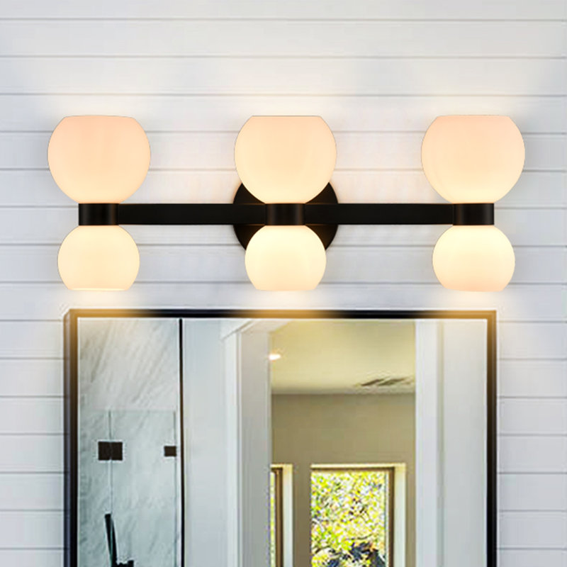 Navarrie 6 - Light Dimmable Vanity Light, Black