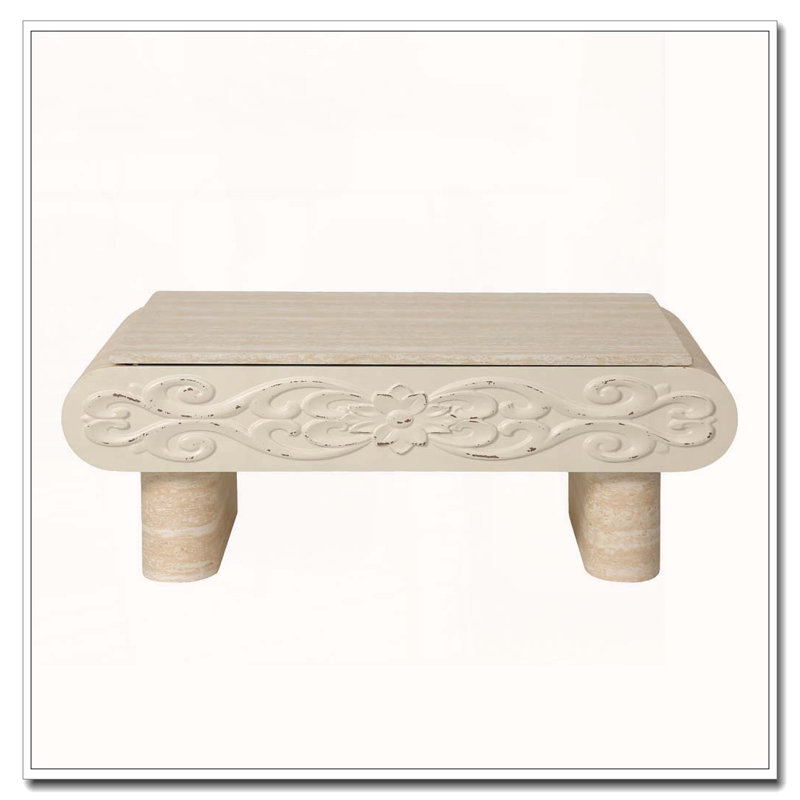 Table basse à plateau relevable Modern, Beige+yellow