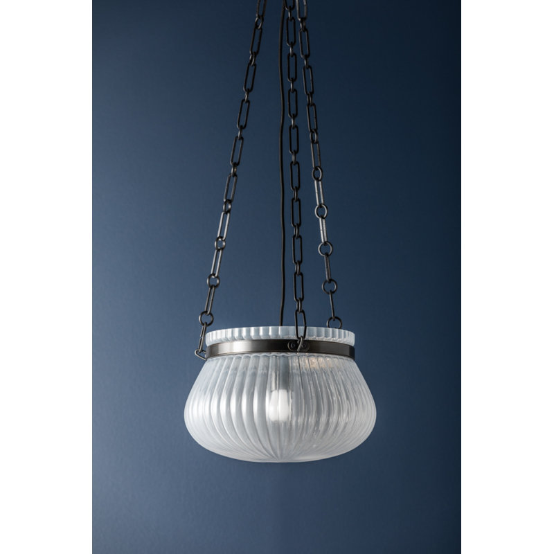 Granby 1 Light Pendant, 9.5" H x 13" W x 13" D, Antique Bronze