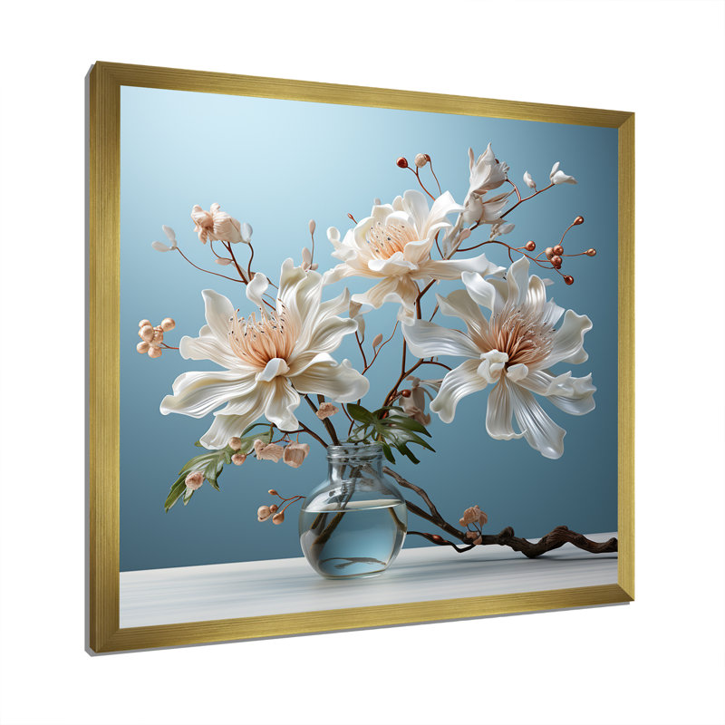A Single Soft Gray Bluebonnet II, reproduction d'art sur toile, H 30 po x l 30 po x P 1 po, Or
