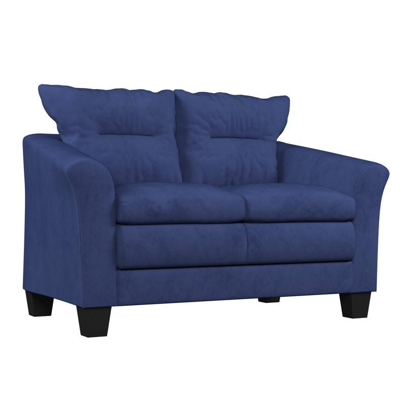 Minhal Upholstered 60'' Loveseat, Bulldozer Cobalt