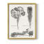 Protea on Linen I noir et blanc, reproduction encadrée - bois massif-1988607070