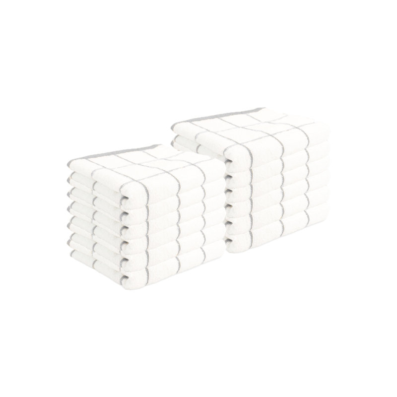 Serviettes de cuisine Cook's Lin 100% coton 15 x 25 (paquet de 12), Gris